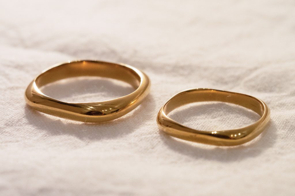 brass pair ring