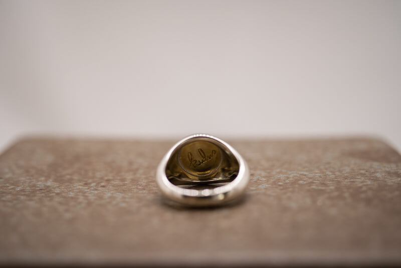 【Semi-custom made】Brass×Silver Combination Signet ring(S)(engraved)完成4