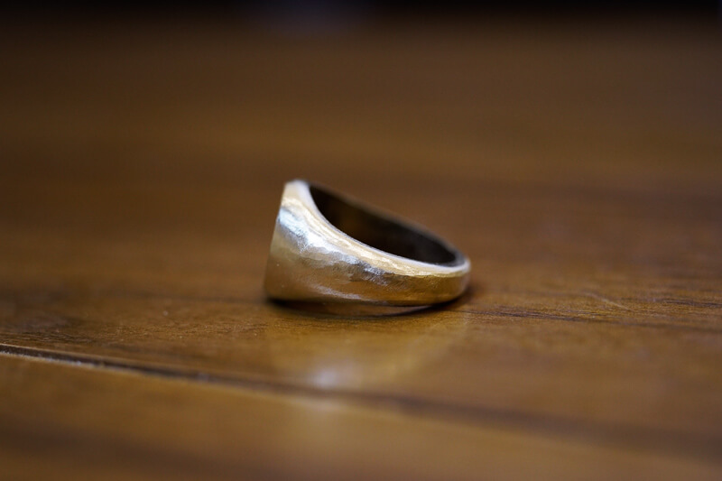 【Bespoke Order】鍛造 Signet ring(Brass) face type:Circle blog5