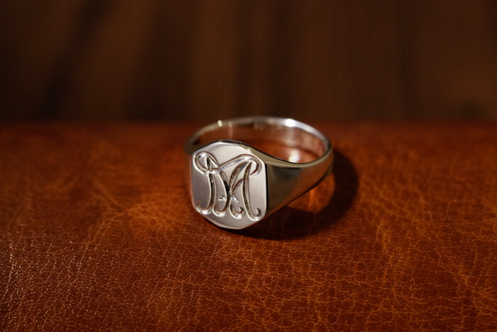 【Semi-custom made】The My Way×KUBUS Hand Engraved Octagon Signet Ring(Sv925) M7＆more_完成