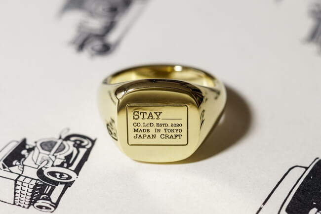 【Bespoke Order】Machine carved Mellow Square(13mm×13mm) Signet Ring(18ct Yellow Gold)_完成_正面