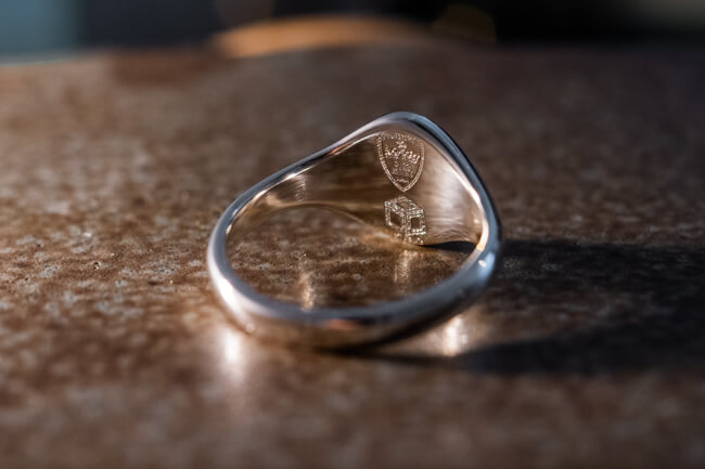 【Semi-custom made】Hand Engraved Oval Signet Ring(Sv925) HM☆_完成写真4