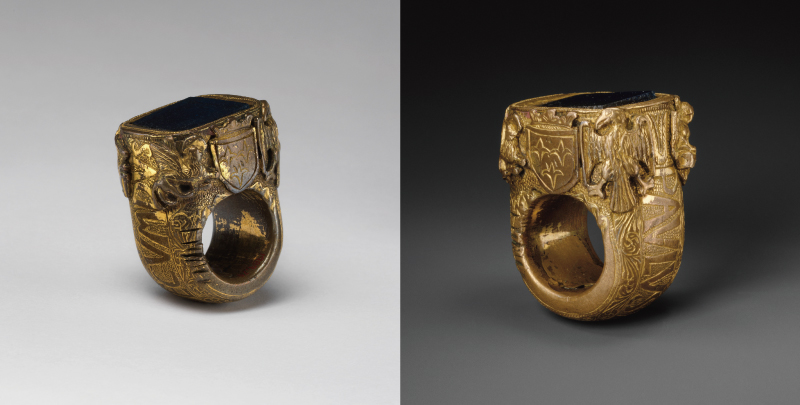 ローマ教皇パウロ2世の名が刻まれた指輪