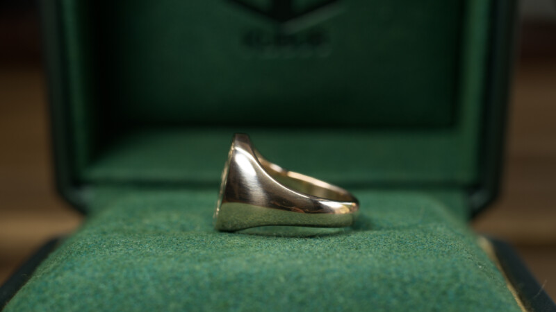 Hand Engraved Oval Signet Rings(K10YG)「CK」＋「AT（側面彫刻）」_5