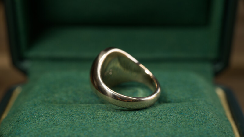 Hand Engraved Oval Signet Rings(K10YG)「CK」＋「AT（側面彫刻）」_7