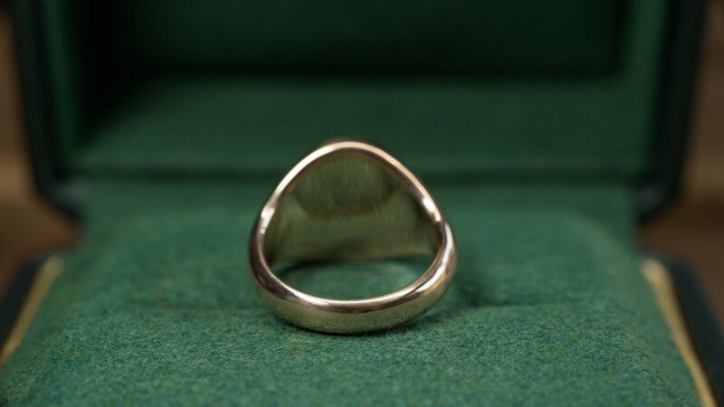 Hand Engraved Oval Signet Rings(K10YG)「CK」＋「AT（側面彫刻）」_8