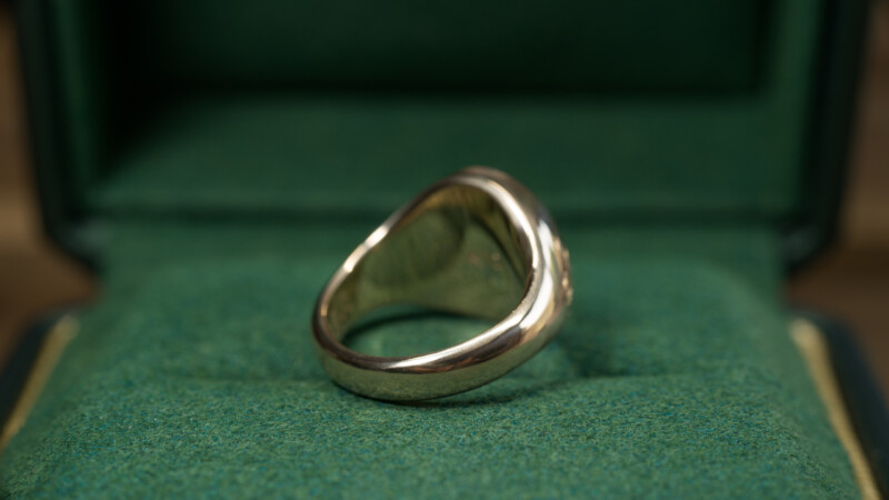 Hand Engraved Oval Signet Rings(K10YG)「CK」＋「AT（側面彫刻）」_10