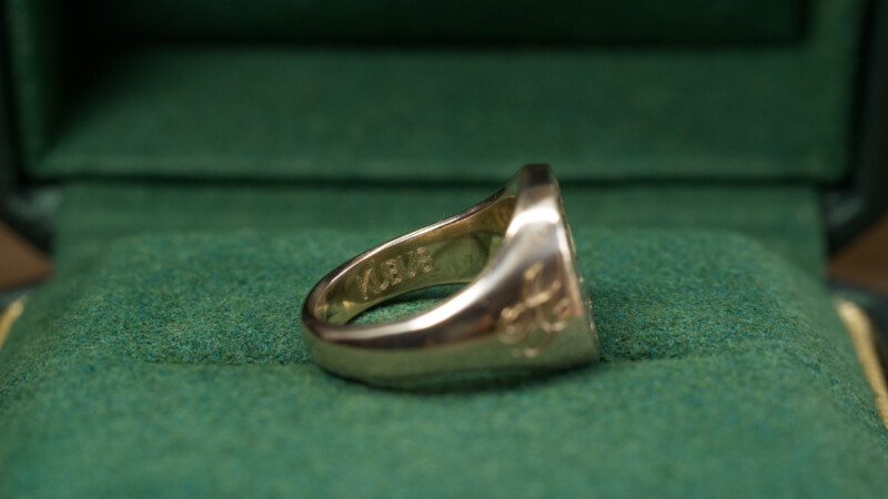 Hand Engraved Oval Signet Rings(K10YG)「CK」＋「AT（側面彫刻）」_12