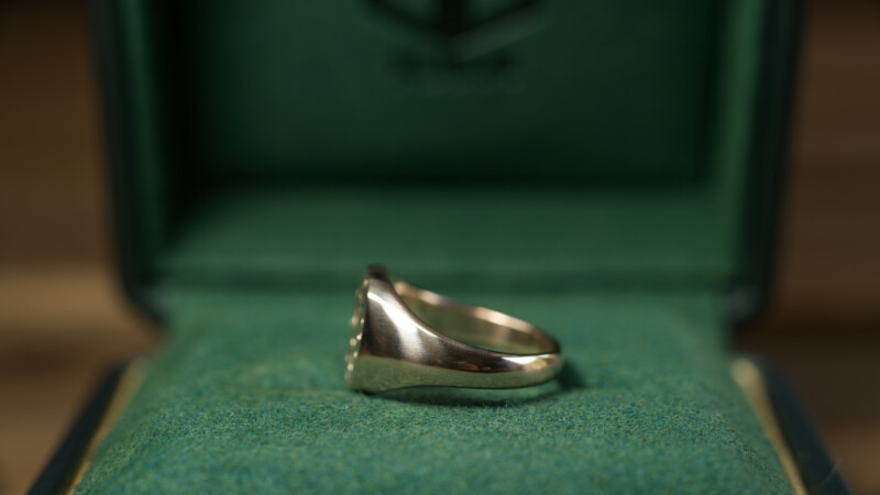 Hand Engraved Oval Signet Rings(K10YG)「CK」＋「AT（側面彫刻）」_14