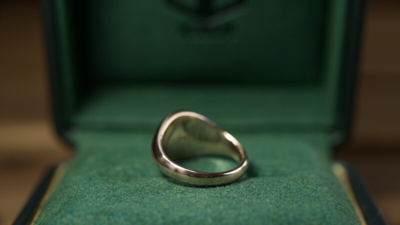 Hand Engraved Oval Signet Rings(K10YG)「CK」＋「AT（側面彫刻）」_15