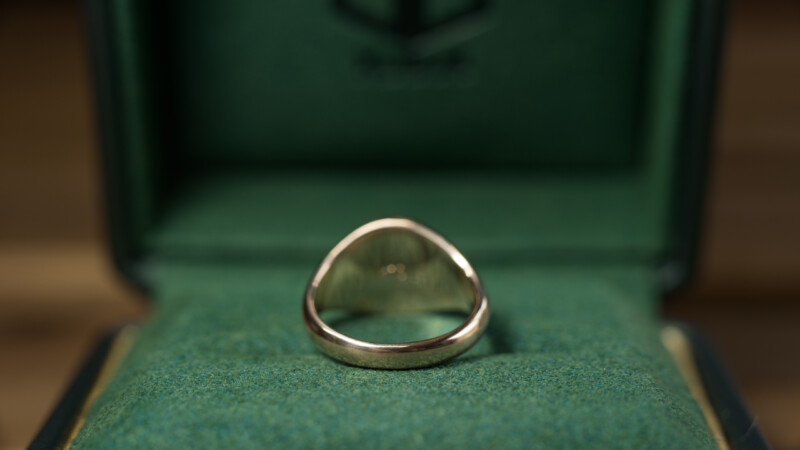 Hand Engraved Oval Signet Rings(K10YG)「CK」＋「AT（側面彫刻）」_16