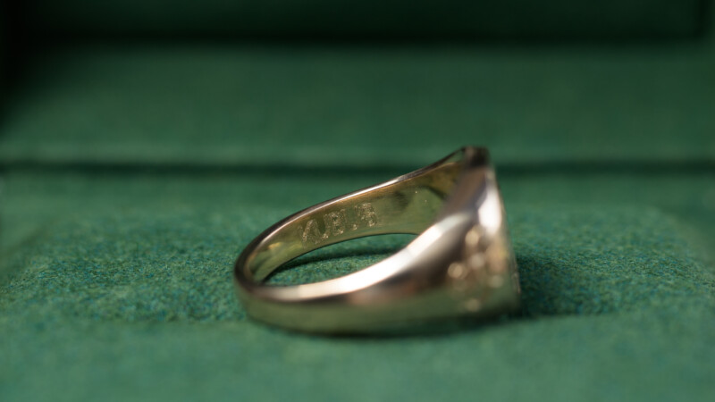 Hand Engraved Oval Signet Rings(K10YG)「CK」＋「AT（側面彫刻）」_20