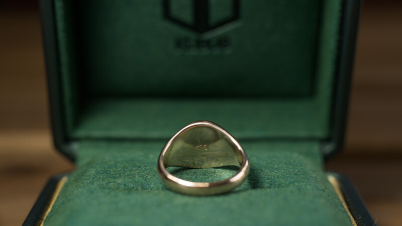 Hand Engraved Oval Signet Rings(K10YG)「CK」＋「AT（側面彫刻）」_17