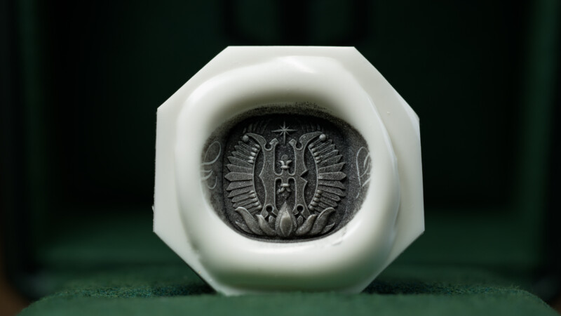 Hand Engraved Mellow Square Signet Ring(K14YG)「K+翼+星+蓮」+「T(側面彫刻)」+「N(側面彫刻)」_14 Hand Engraved Mellow Square Signet Ring(K14YG)「K+翼+星+蓮」+「T(側面彫刻)」+「N(側面彫刻)」_14