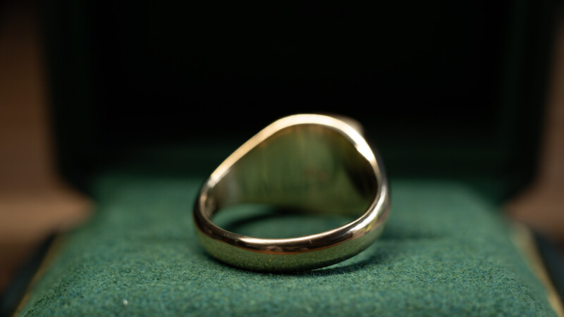 Hand Engraved Mellow Square Signet Ring(K14YG)「K+翼+星+蓮」+「T(側面彫刻)」+「N(側面彫刻)」_11 Hand Engraved Mellow Square Signet Ring(K14YG)「K+翼+星+蓮」+「T(側面彫刻)」+「N(側面彫刻)」_11