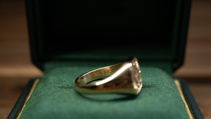 Hand Engraved Mellow Square Signet Ring(K14YG)「K+翼+星+蓮」+「T(側面彫刻)」+「N(側面彫刻)」_13 Hand Engraved Mellow Square Signet Ring(K14YG)「K+翼+星+蓮」+「T(側面彫刻)」+「N(側面彫刻)」_13