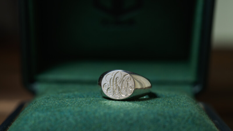 Hand Engraved Landscape Oval Signet Ring(Sv925) 「HKM」5