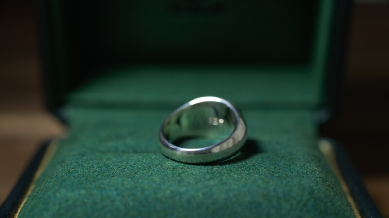Hand Engraved Landscape Oval Signet Ring(Sv925) 「HKM」9