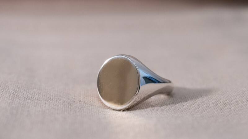 【Regular item】Brass×Silver combination Signet-ring(M)4