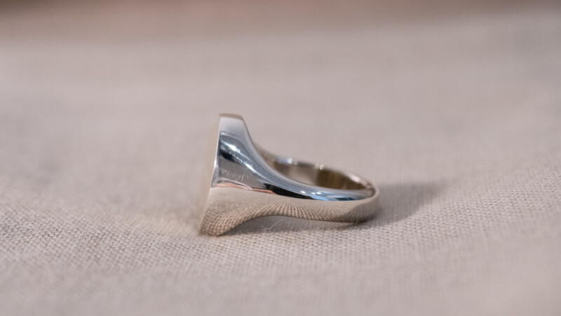 【Regular item】Brass×Silver combination Signet-ring(M)5