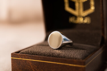 【Regular item】Brass×Silver combination Signet-ring(M) 【Regular item】Brass×Silver combination Signet-ring(M)