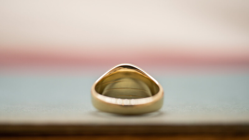 【Bespoke Order】Hand Engraved Signut ring(Brass) face type:Circle5 【Bespoke Order】Hand Engraved Signut ring(Brass) face type:Circle5
