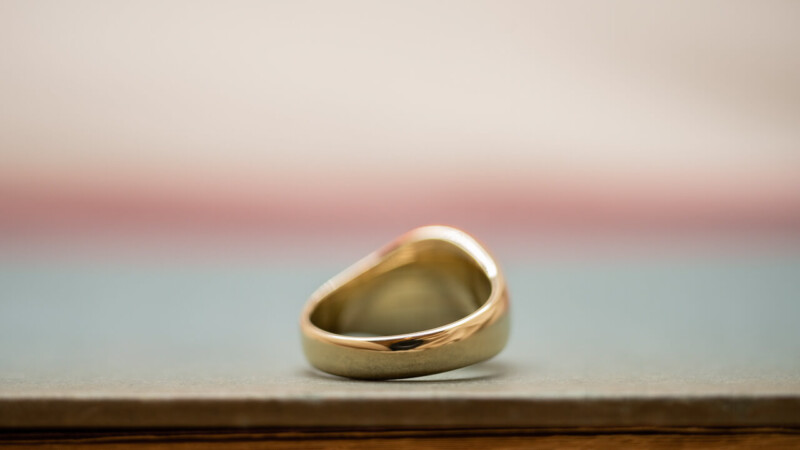 【Bespoke Order】Hand Engraved Signut ring(Brass) face type:Circle7 【Bespoke Order】Hand Engraved Signut ring(Brass) face type:Circle7