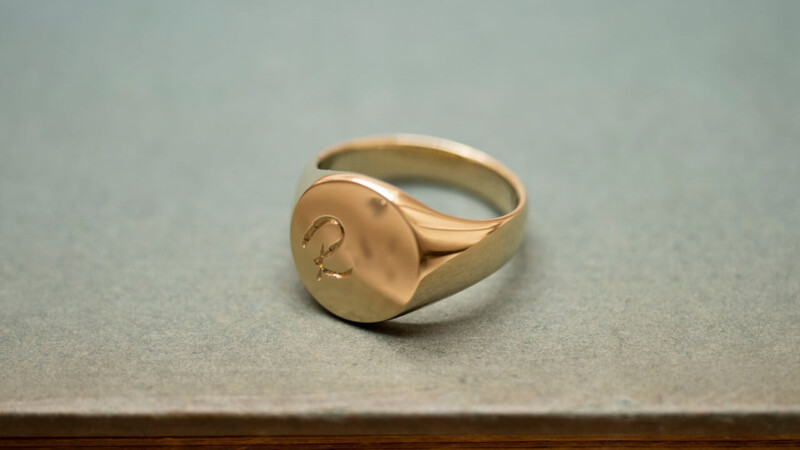 【Bespoke Order】Hand Engraved Signut ring(Brass) face type:Circle9 【Bespoke Order】Hand Engraved Signut ring(Brass) face type:Circle9