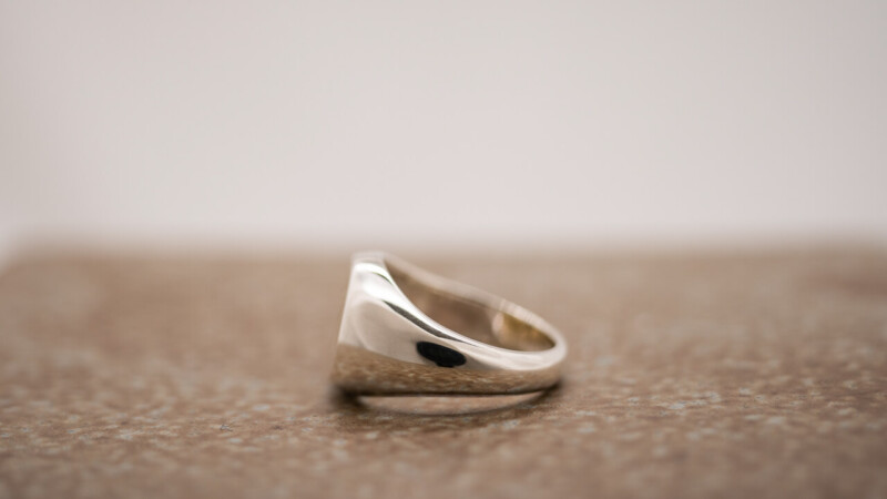 【Semi-custom made】Brass×Silver Combination Signet ring(S)(engraved)4