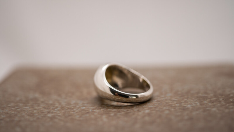 【Semi-custom made】Brass×Silver Combination Signet ring(S)(engraved)5