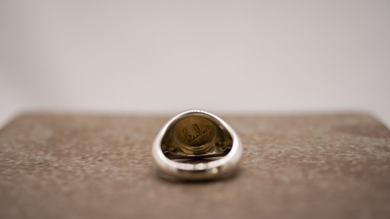 【Semi-custom made】Brass×Silver Combination Signet ring(S)(engraved)6