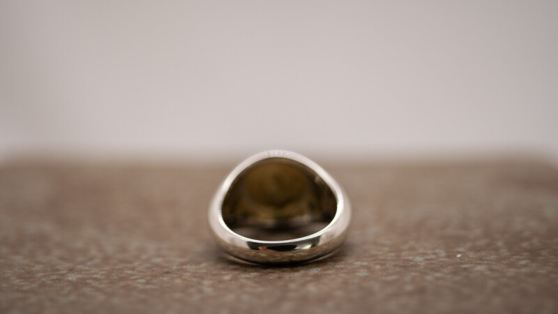 【Semi-custom made】Brass×Silver Combination Signet ring(S)(engraved)7