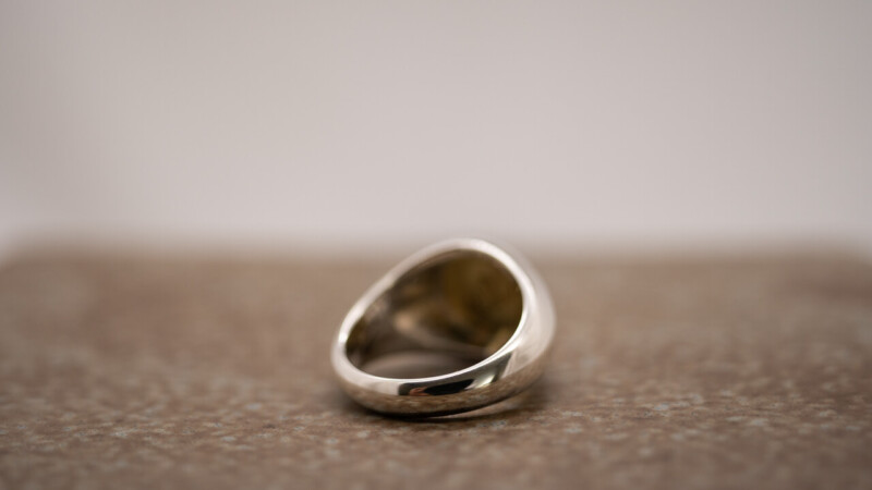 【Semi-custom made】Brass×Silver Combination Signet ring(S)(engraved)8
