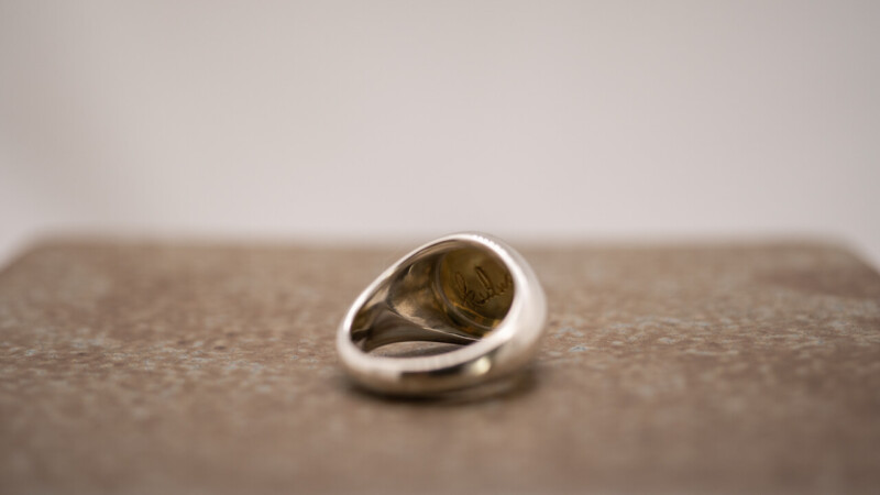 【Semi-custom made】Brass×Silver Combination Signet ring(S)(engraved)9