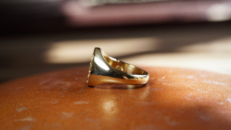 Hand Engraved Oval Signet Ring(K18YG)「HT+天叢雲剣」_7 Hand Engraved Oval Signet Ring(K18YG)「HT+天叢雲剣」_7