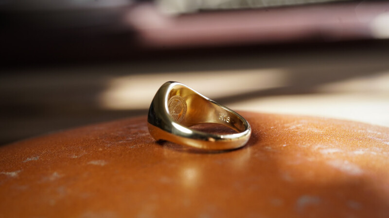 Hand Engraved Oval Signet Ring(K18YG)「HT+天叢雲剣」_9 Hand Engraved Oval Signet Ring(K18YG)「HT+天叢雲剣」_9