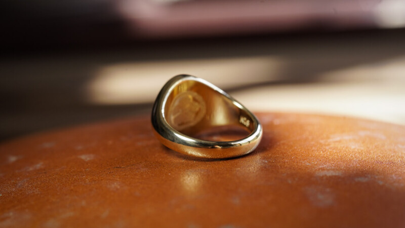 Hand Engraved Oval Signet Ring(K18YG)「HT+天叢雲剣」_8 Hand Engraved Oval Signet Ring(K18YG)「HT+天叢雲剣」_8