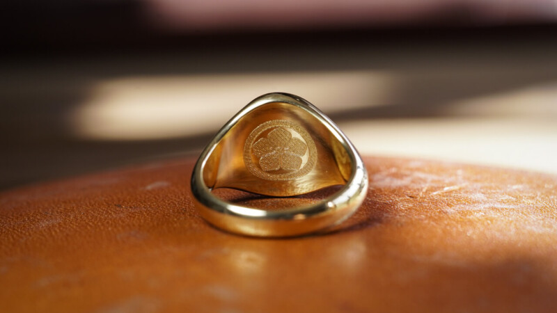 Hand Engraved Oval Signet Ring(K18YG)「HT+天叢雲剣」_11 Hand Engraved Oval Signet Ring(K18YG)「HT+天叢雲剣」_11