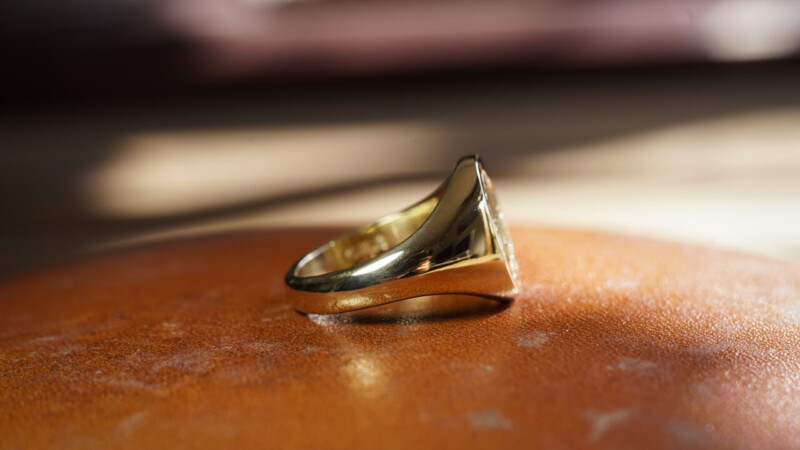 Hand Engraved Oval Signet Ring(K18YG)「HT+天叢雲剣」_13 Hand Engraved Oval Signet Ring(K18YG)「HT+天叢雲剣」_13