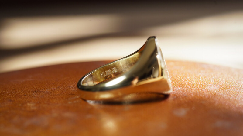 Hand Engraved Oval Signet Ring(K18YG)「HT+天叢雲剣」_14 Hand Engraved Oval Signet Ring(K18YG)「HT+天叢雲剣」_14