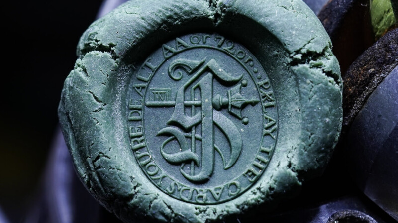 Hand Engraved Oval Signet Ring(K18YG) 「千S」＋「鍵（＋王冠）」＋「モットー」_12