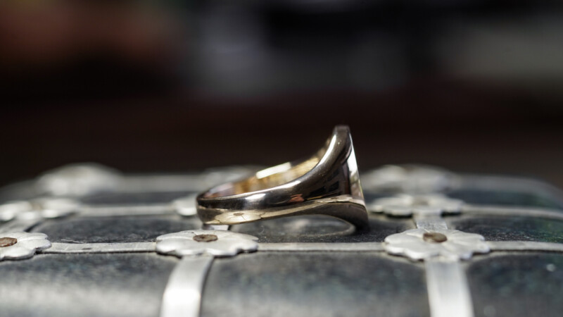 Hand Engraved Oval Signet Ring(K9YG)「TE」_9 Hand Engraved Oval Signet Ring(K9YG)「TE」_9