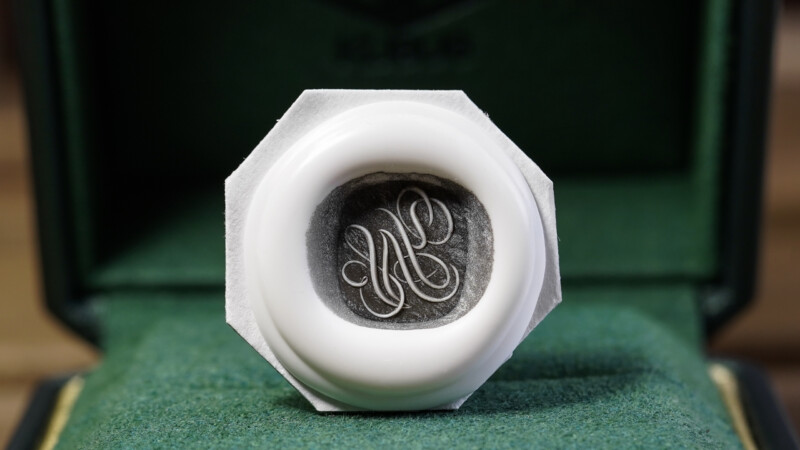 Hand Engraved Cushion Signet Ring(K18PG) 「YN」_13