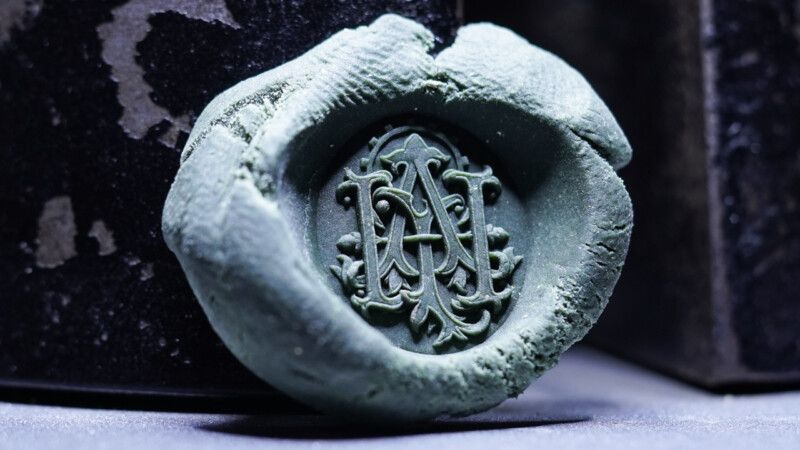 Hand Engraved Oval Signet Ring(K9YG)「AHJ＋太陽（歯車）」＋「Y（側面彫刻）」_15