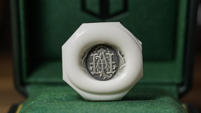Hand Engraved Oval Signet Ring(K9YG)「AHJ＋太陽（歯車）」＋「Y（側面彫刻）」_14