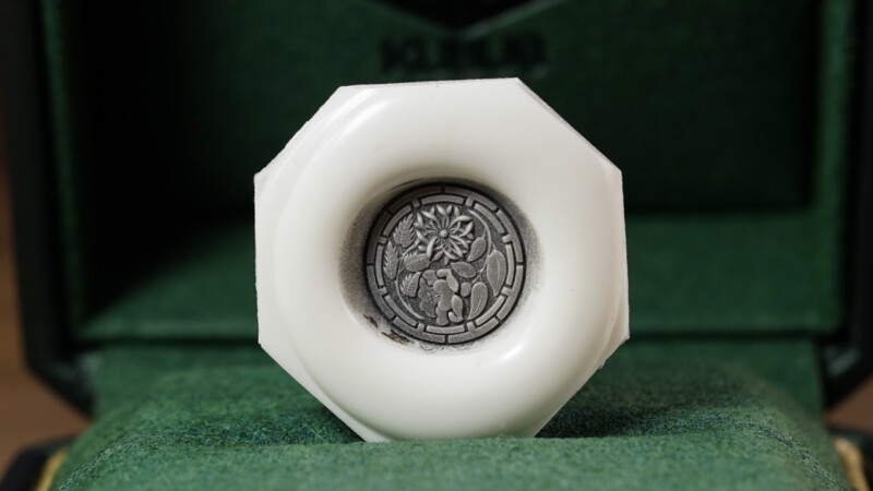 Hand Engraved Circle Signet Ring(K10YG)「菊桃+椿+源氏車輪紋(お持ち込みデザイン)」_14 Hand Engraved Circle Signet Ring(K10YG)「菊桃+椿+源氏車輪紋(お持ち込みデザイン)」_14