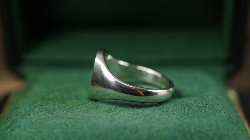 Hand Engraved Oval Signet Ring(Silver925)「Adamis」_4