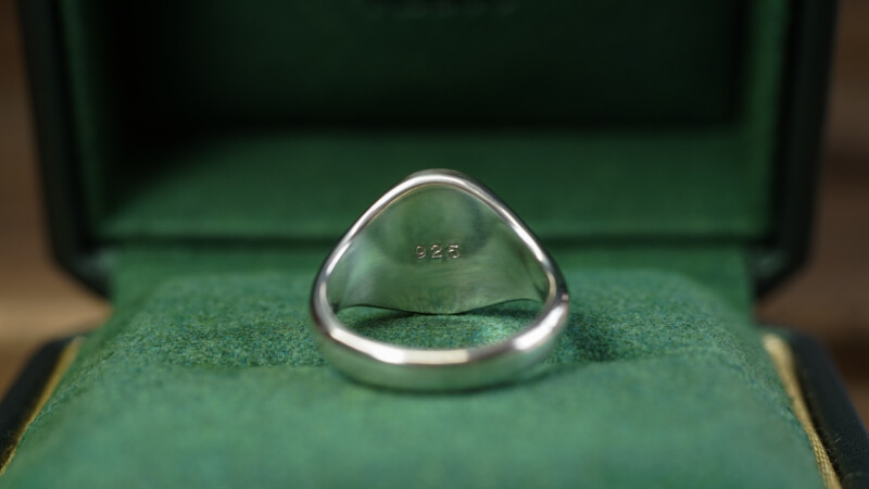 Hand Engraved Oval Signet Ring(Silver925)「Adamis」_7