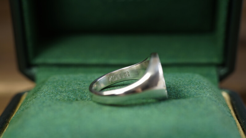 Hand Engraved Oval Signet Ring(Silver925)「Adamis」_10