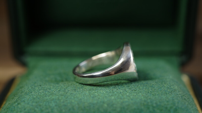 Hand Engraved Oval Signet Ring(Silver925)「Adamis」_9